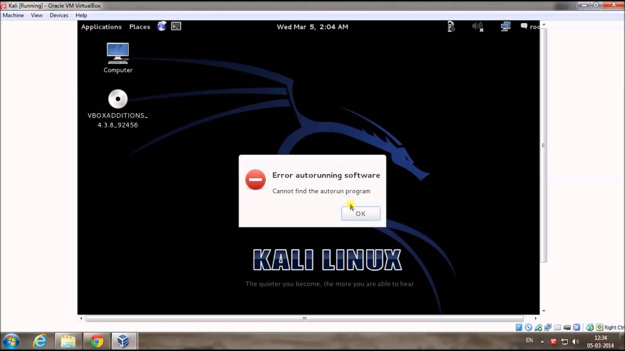 kali linux on mac virtualbox